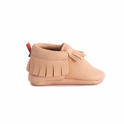 Mocassin En Cuir Beige Pour Bebes Et Enfants Notre Nouvelle Collection Original Mocassin Red Scarlett
